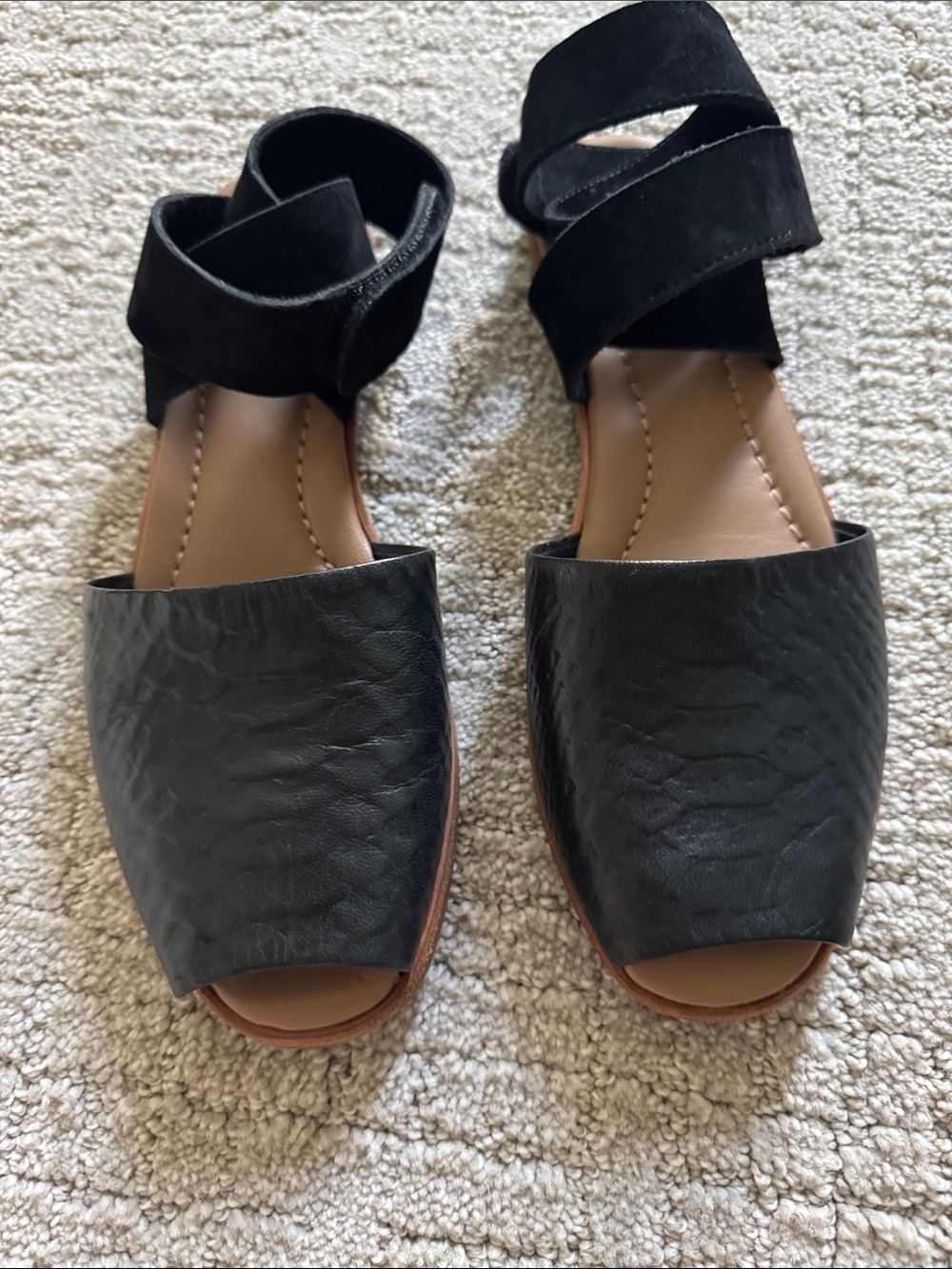 ALDO Black Ankle Wrap Sandals – Size 9